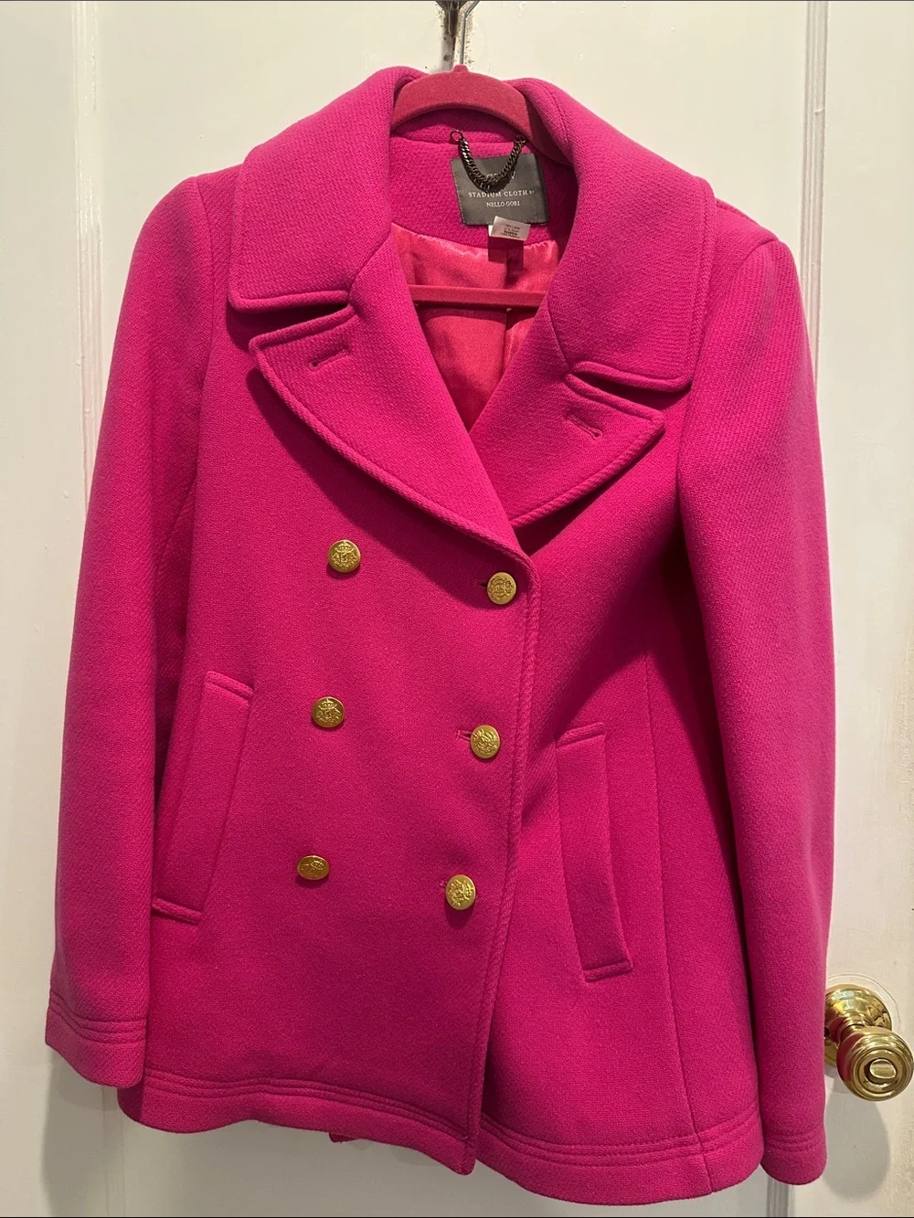 J. Crew Fuscia Peacoat size 4 - like new - Picture 2 of 7